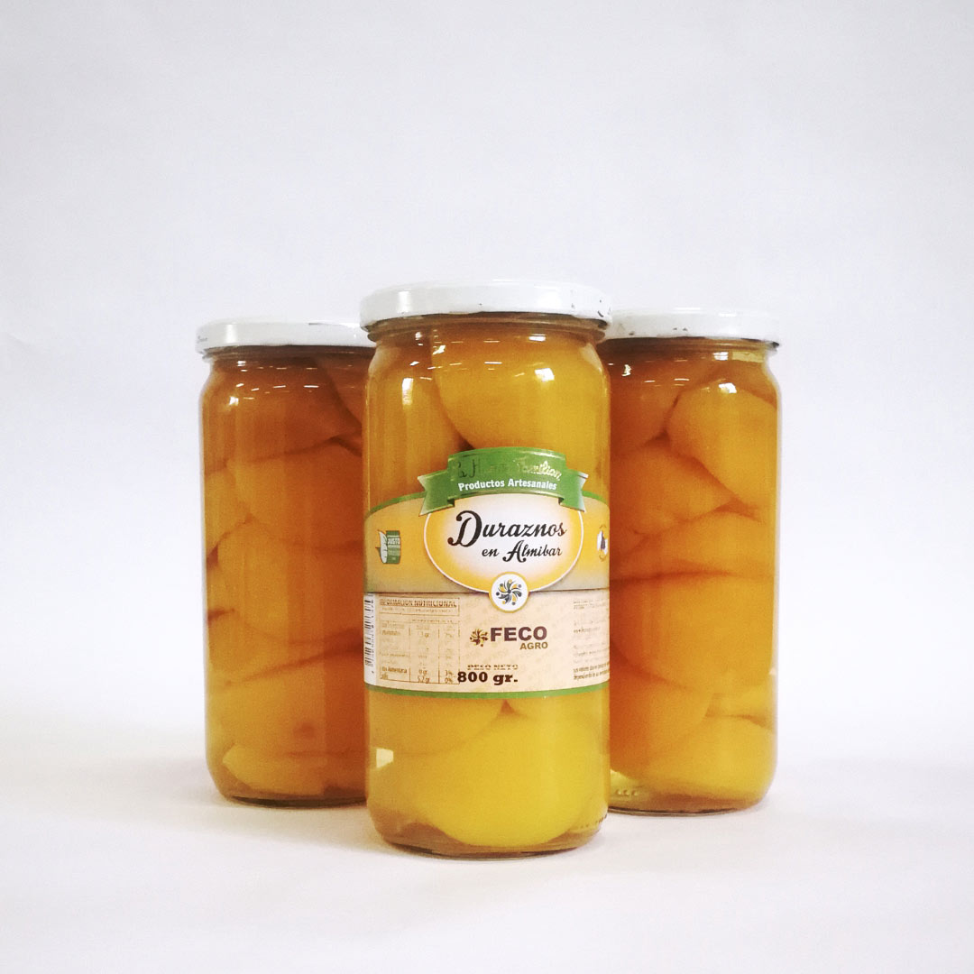 duraznos en almibar 800g "fecoagro"