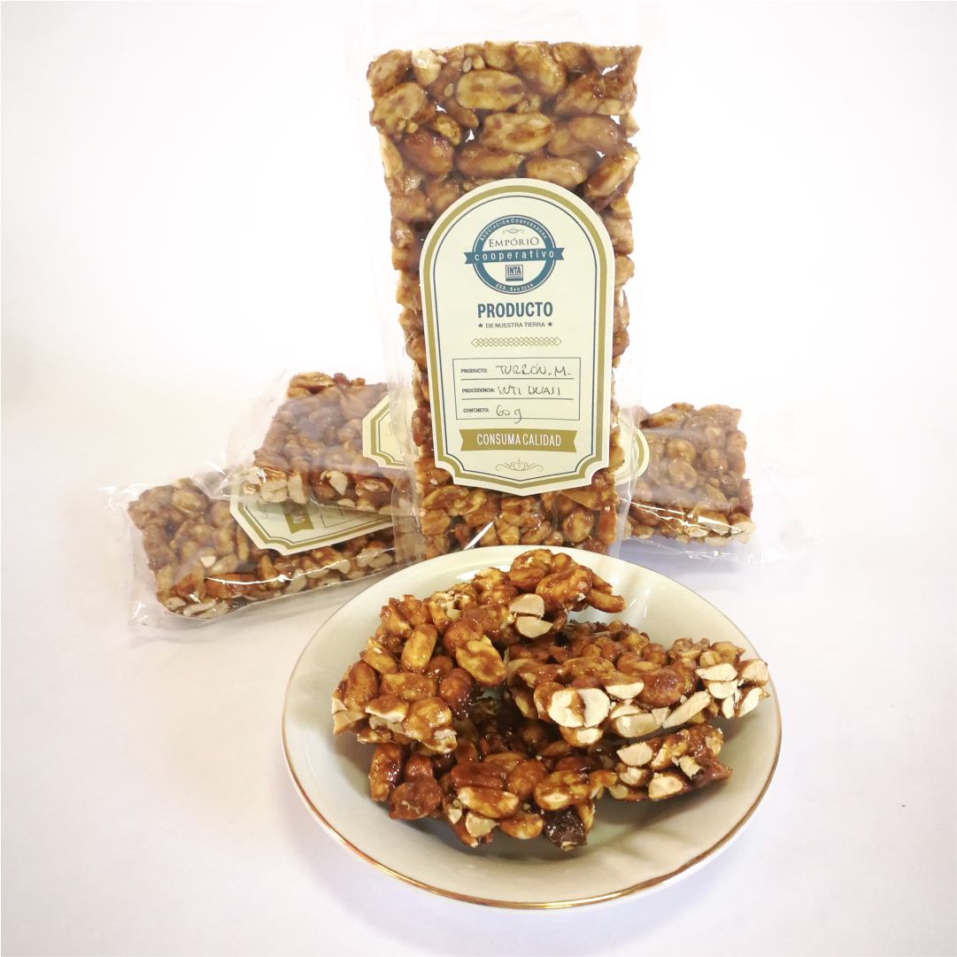 turron de mani x 60 grs. de inti huasi para emporio cooperativo inta san juan